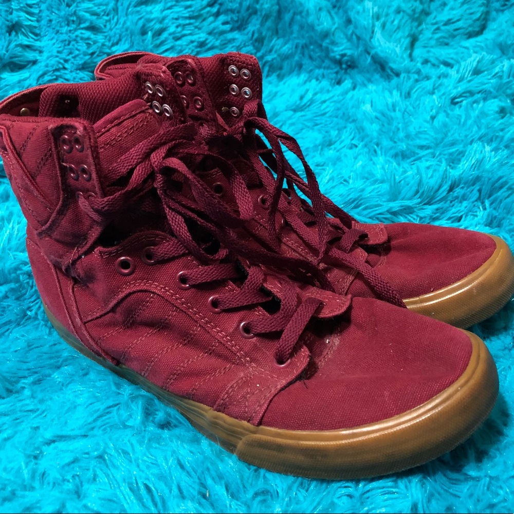 Supra Skyline Burgundy Slate Shoes 11